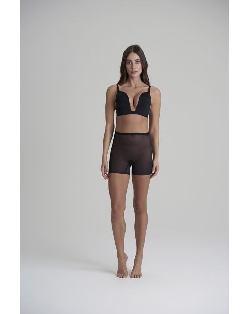 Shorty en tulle gainant noir
