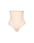 String taille haute en tulle gainant beige