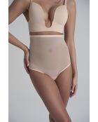 String taille haute en tulle gainant beige