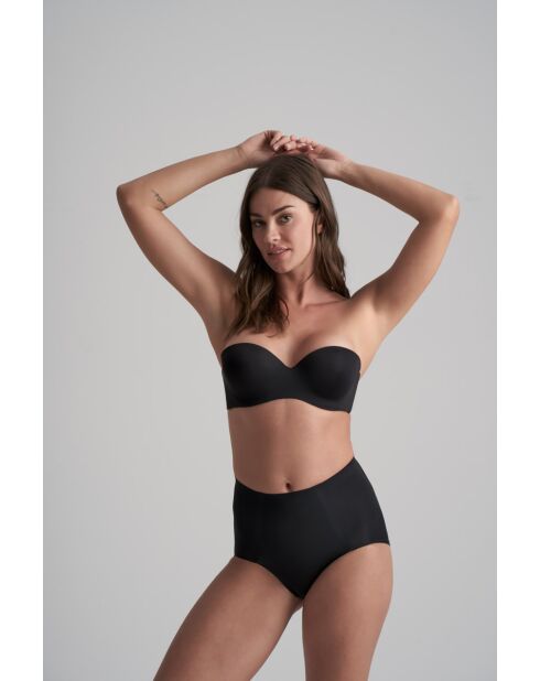 Confezione da 2 mutandine nere a vita media Smooth Essentials