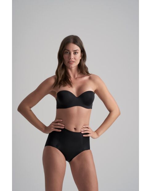 Confezione da 2 mutandine nere a vita media Smooth Essentials