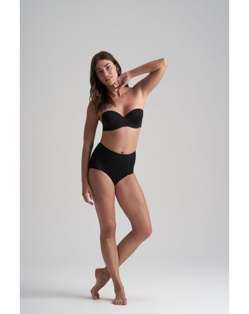 Confezione da 2 mutandine nere a vita media Smooth Essentials