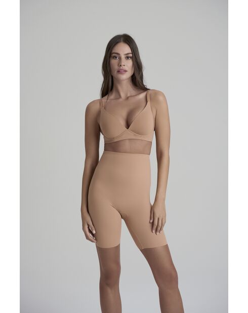 Short taille haute sculptant miel