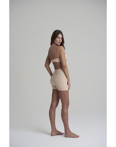 Shorty sculptant taille mi-haute beige