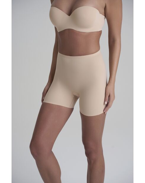 Shorty sculptant taille mi-haute beige