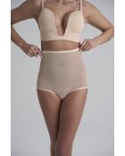 Beige slipje van tule met hoge taille