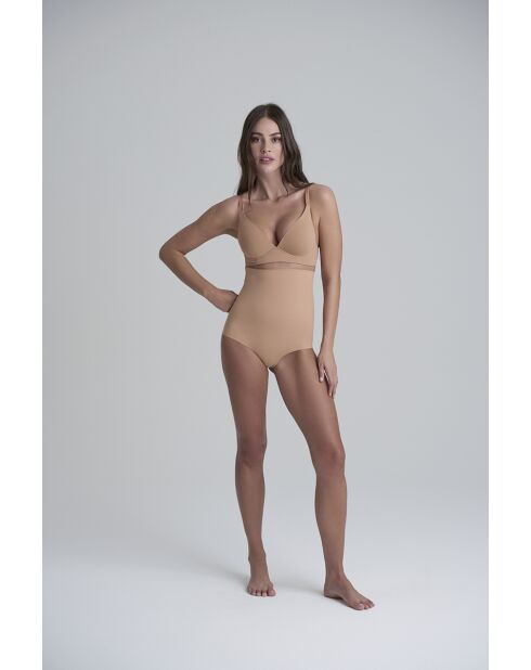 Culotte gainante taille haute miel