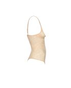 Bodysuit bustier en dentelle beige
