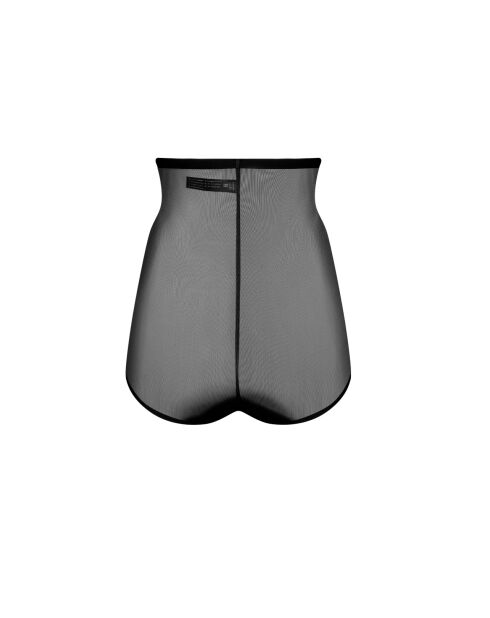 Culotte gainante taille haute en tulle noire
