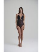 Culotte gainante taille haute en tulle noire