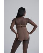 Nauwsluitend slipje met hoge taille in cacao