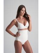 Ivoorkleurige afslankslip met hoge taille
