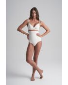 Ivoorkleurige afslankslip met hoge taille