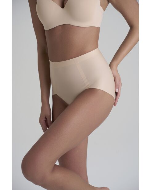 Smooth Essentials beigefarbener Slip mit mittelhohem Bund, 2er-Pack