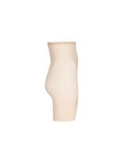 Beigefarbene Tüllshorts mit hoher Taille