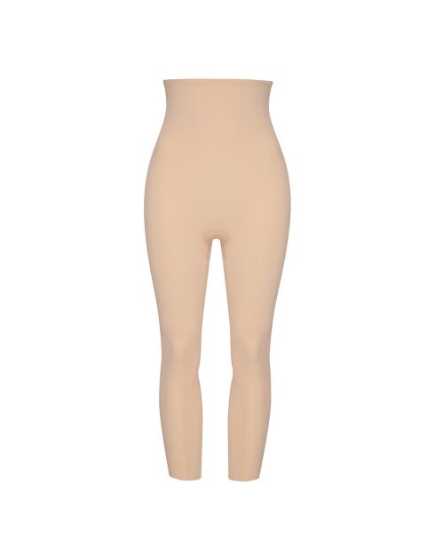 Legging capri sculptant taille haute beige