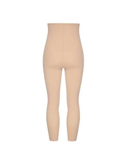 Legging capri sculptant taille haute beige
