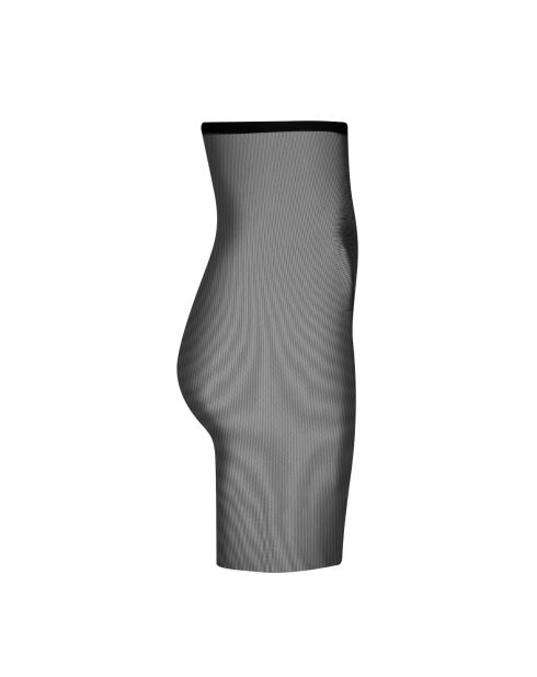 Short taille haute en tulle gainant noir