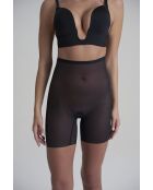 Pantaloncini in tulle con fodera nera a vita alta