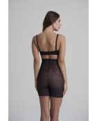 Pantaloncini in tulle con fodera nera a vita alta