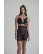 Pantaloncini in tulle con fodera nera a vita alta