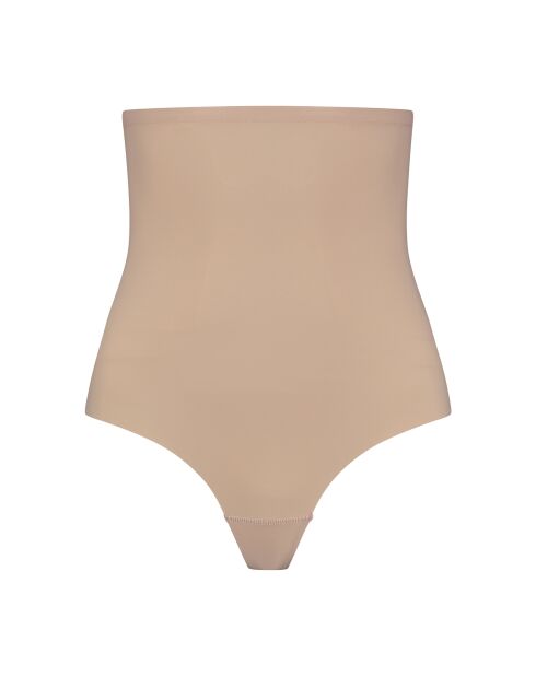 String sculptant taille haute beige
