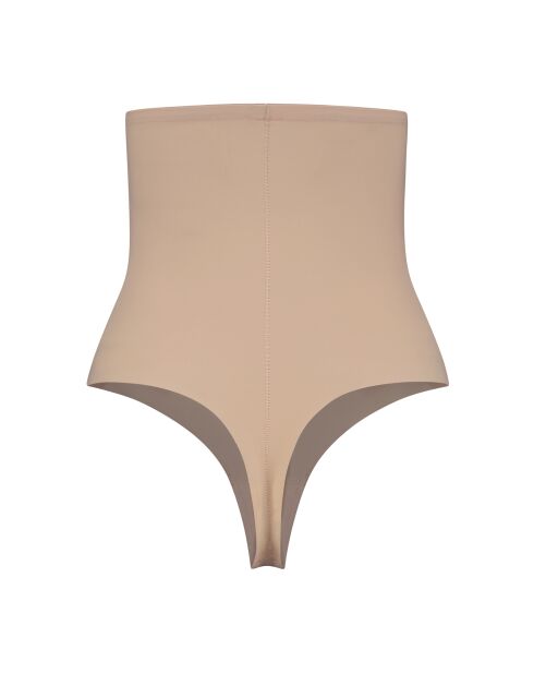 String sculptant taille haute beige