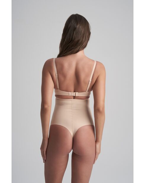 String sculptant taille haute beige