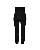 Schwarze, figurbetonte Capri-Leggings mit hoher Taille