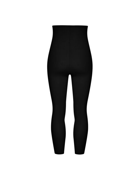 Schwarze, figurbetonte Capri-Leggings mit hoher Taille