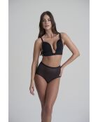 Zwarte slip van tule met middelhoge taille