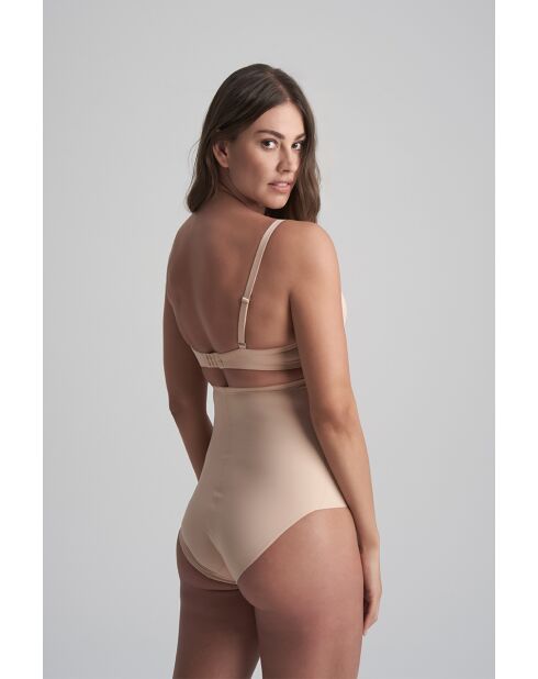 Culotte gainante taille haute beige