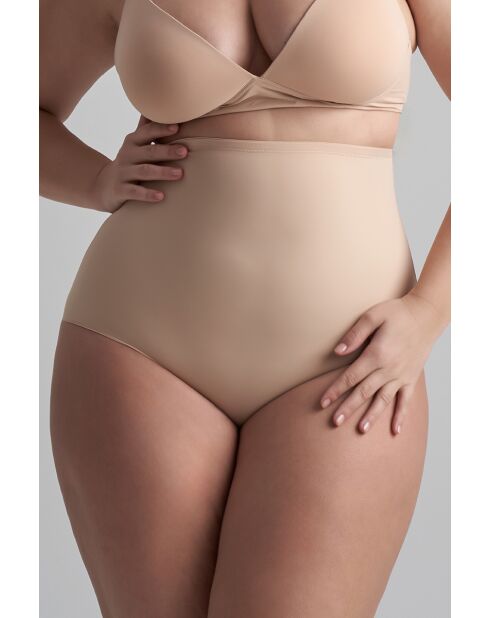 Culotte gainante taille haute beige