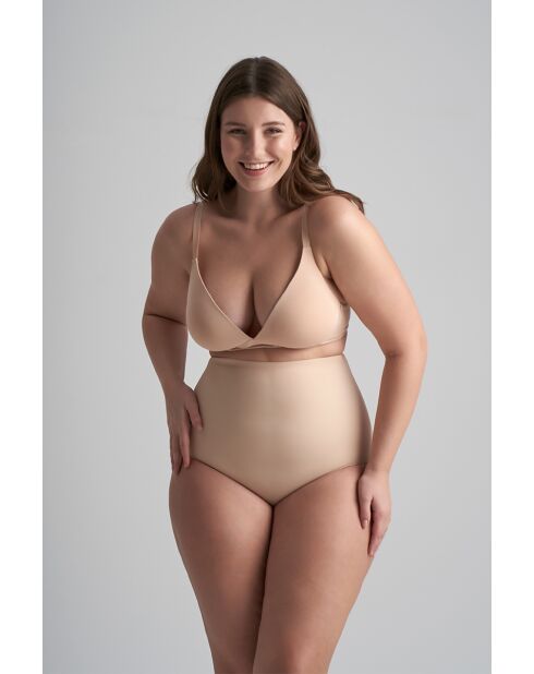 Culotte gainante taille haute beige