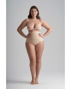 Beige afslankbroekje met hoge taille