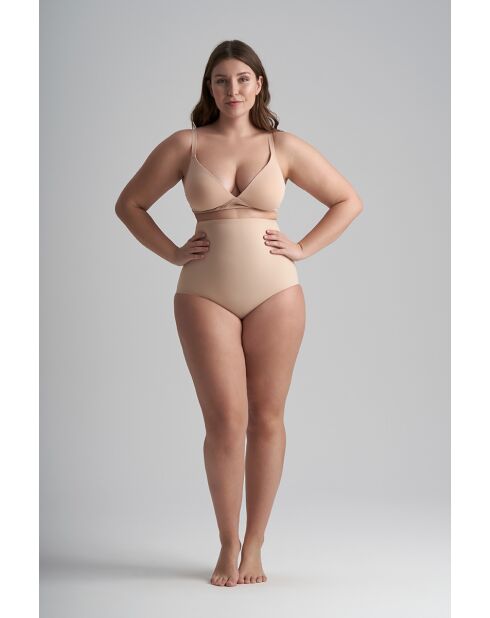 Culotte gainante taille haute beige