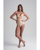 Beige afslankbroekje met hoge taille