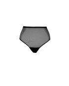 Perizoma a vita media con fodera in tulle nero