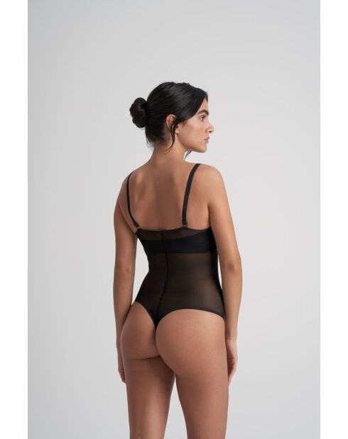 Bodysuit WYOB en tulle gainant noir