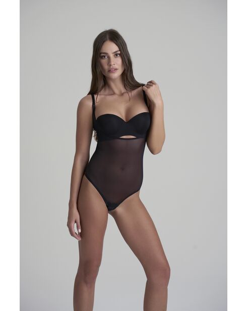 Bodysuit WYOB en tulle gainant noir