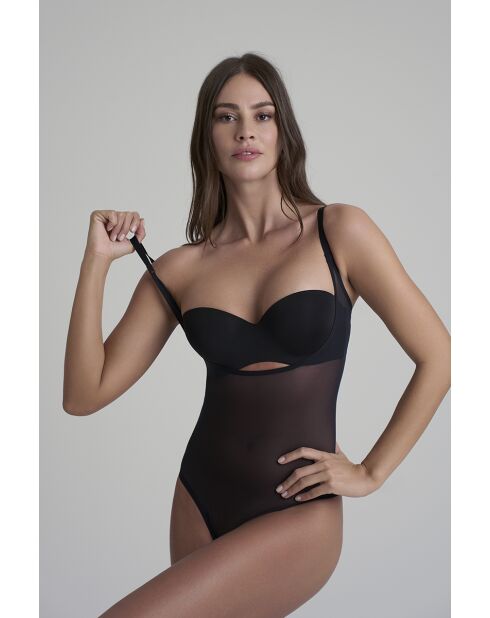 Bodysuit WYOB en tulle gainant noir