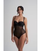 Bodysuit WYOB en tulle gainant noir