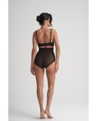 Culotte gainante taille haute en tulle noire