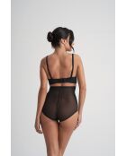 Culotte gainante taille haute en tulle noire