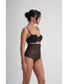 Culotte gainante taille haute en tulle noire