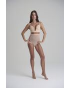 Beige slipje van tule met hoge taille
