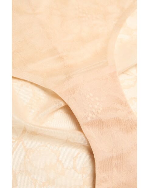 Beige slipje van tule met hoge taille