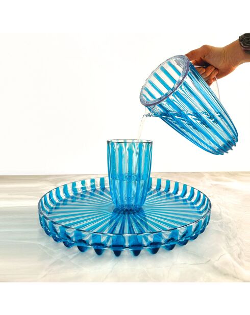 Pichoir avec couvercle Dolcevita (ISCC+) turquoise - 27x13 cm