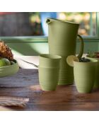 6 Verres bas Tierra vert algue - 9,5x9x9 cm