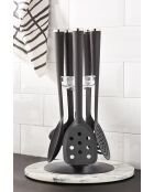 Ensemble de cuisine guzzini de 5 louches avec base chrome - 19 x h35 cm